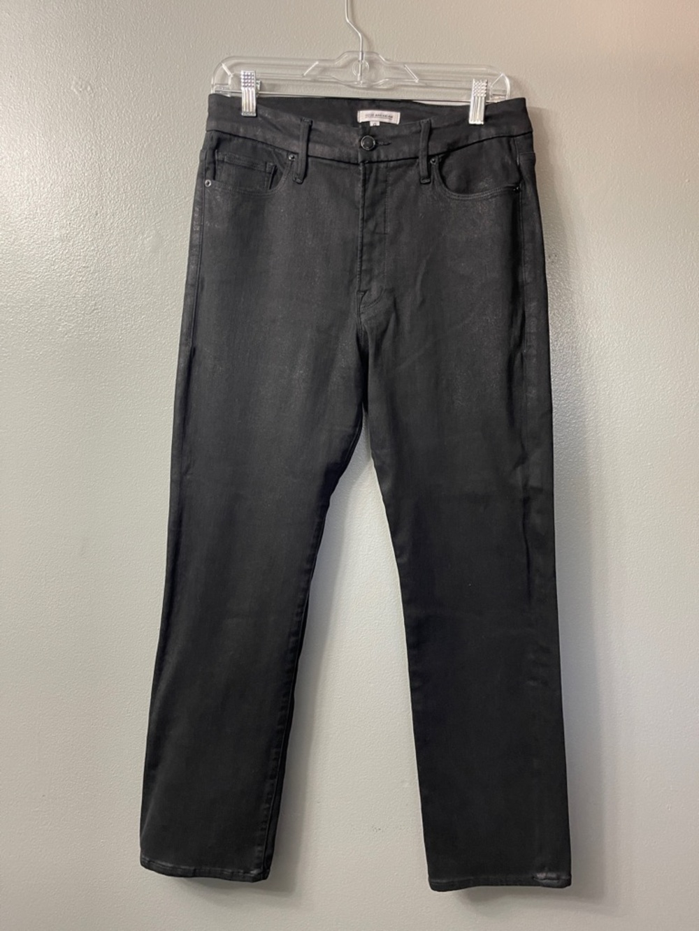 Good American Black Semi Coated Jeans 10